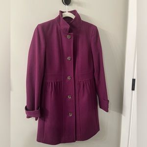 Purple dress coat from J.Crew